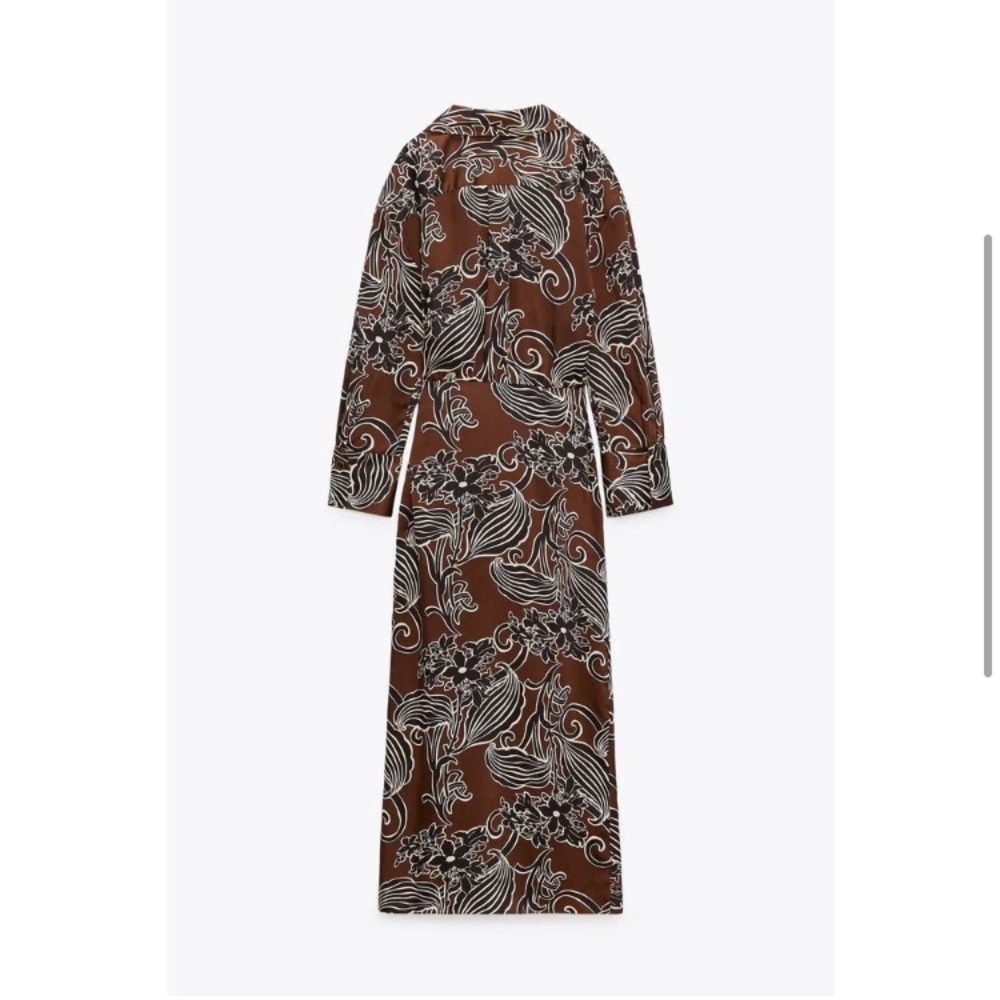 Zara wrap satin pattern dress